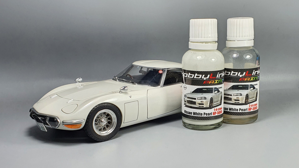 Краска лаковая HobbyLink Nissan Pearl White 2-х слойная HP-5005