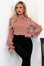 Блуза Моника (терракот/горошек) Б11-217/3 Nikol