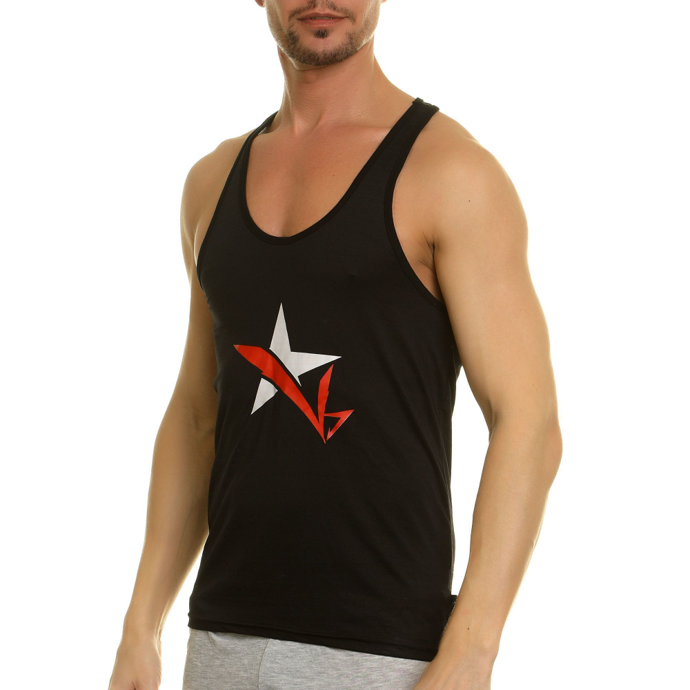 Черная мужская майка с логотипом Van Baam (Размер: XL) (Цвет: черный)