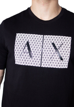 Armani Exchange T-SHIRT SLIM FIT - Футболка с принтом - Чёрный