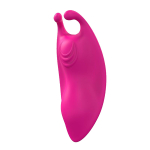 Ярко-розовый клиторальный вибромассажер для ношения в трусиках Silicone Toys Honeybee USK-CD03