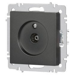 Розетка Intro Accent 6-301-07 TV одиночная, IP20, СУ, графит | Intro