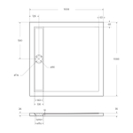 Акриловый поддон 100х100 BelBagno TRAY-BB-DUE-A-100-4-W0 без сифона