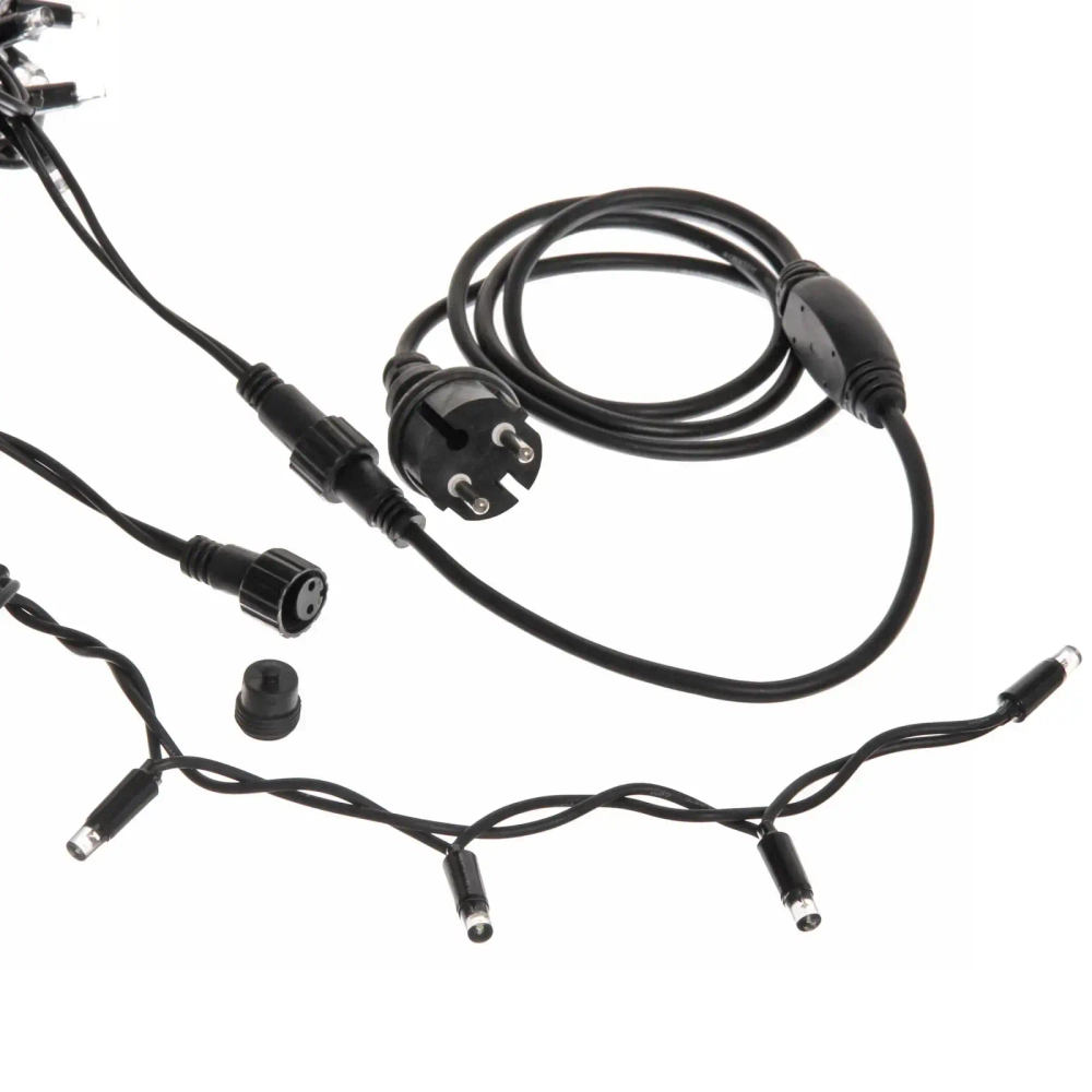 Гирлянда для улицы ЗАНАВЕС «Мерцание» ш3* в2,5 м 480 ламп LED, черный провод, IP-65,Белый (возможность соединения)