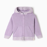 Джемпер вязаный на молнии для девочек р. 68-74 см, лаванда 9718924 (Крошка Я)