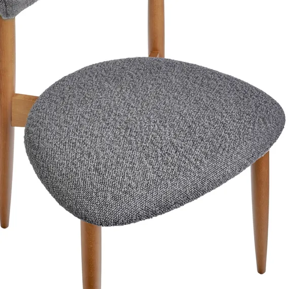 Стул Mod, тёмно-серое букле, ножки цвета орех