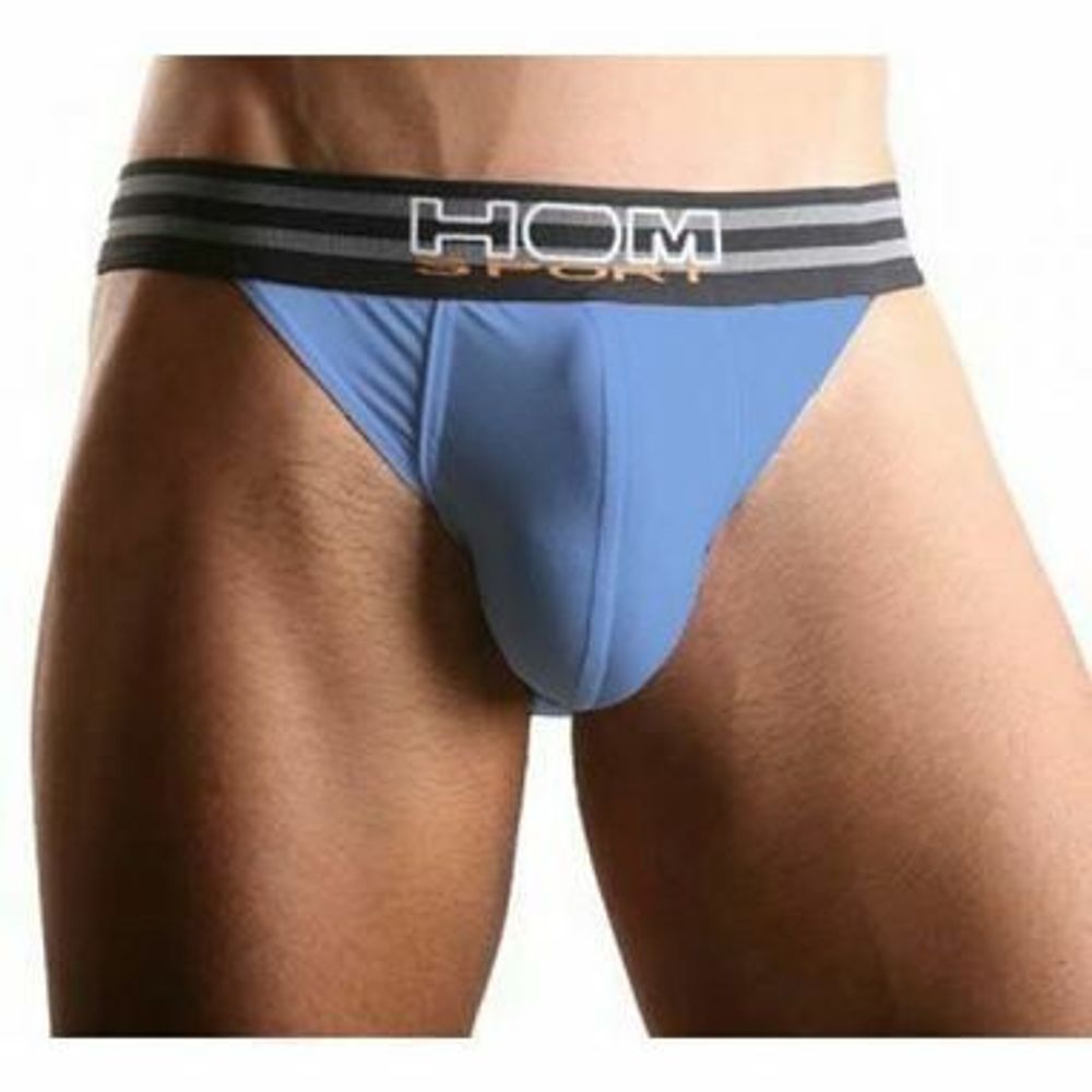 Мужские трусы танга голубые HOM Sports Color Therapy Tanga Brief Light Blue