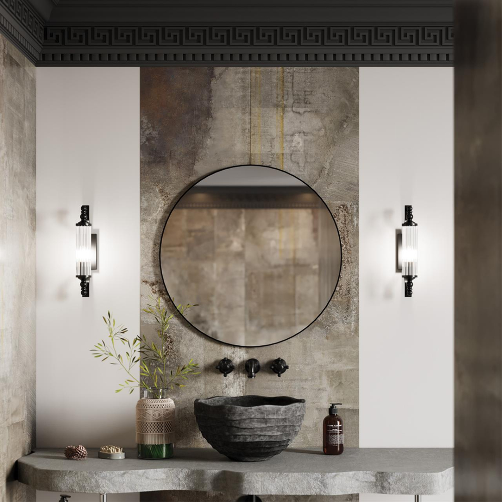 4942/1W DROPS ODL22 507 хром/прозрачный/стекло Настенный светильник с выкл. E14 1*40W IP44 TOLERO