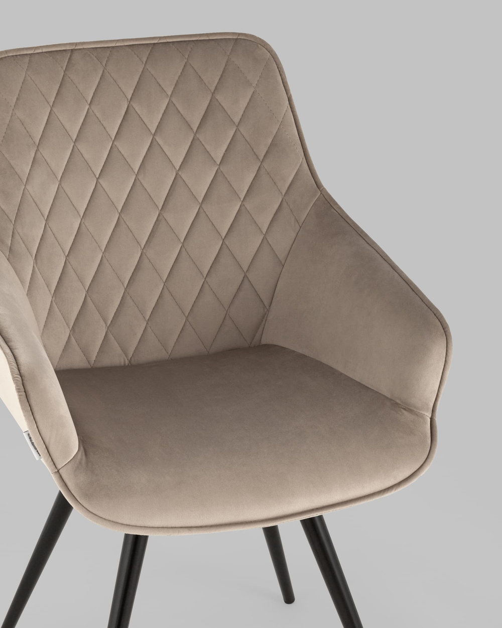 Стул вращающийся Сеул велюр серо-бежевый