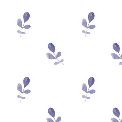 Орнамент из акварельных фиолетовых листьев
