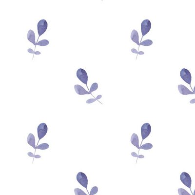 Орнамент из акварельных фиолетовых листьев
