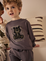 Пижама для мальчика Next AJ0-575, 3 шт., Хаки, Молочный, Серый