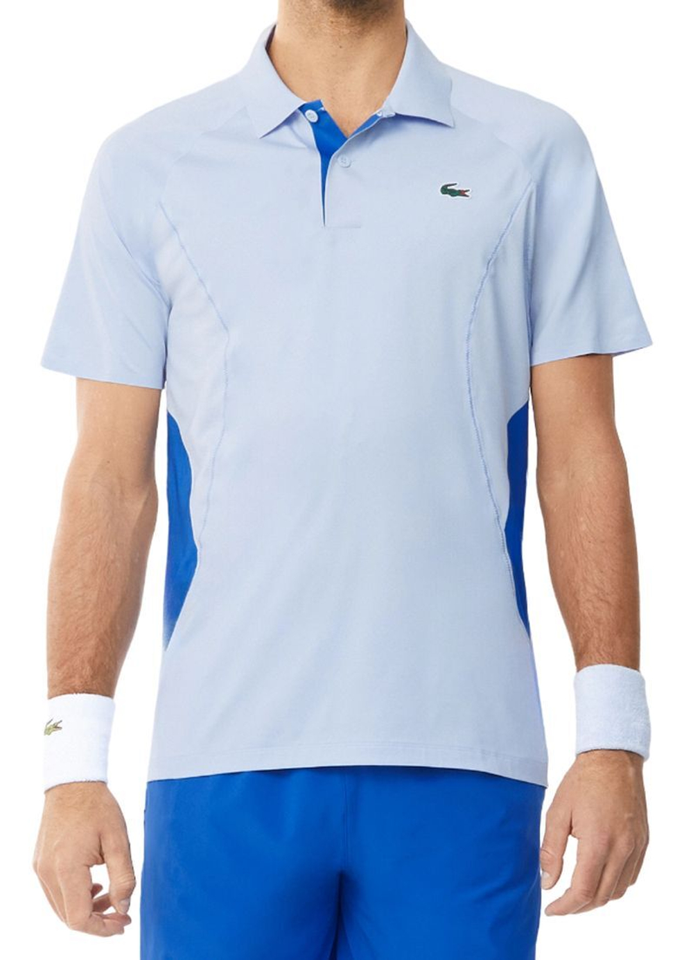 Мужское теннисное поло Lacoste Tennis x Novak Djokovic Ultra-Dry Polo - light blue