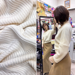 Вязаный трикотаж Хлопок Молочный