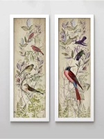 Комплект из двух картин на бумаге 18*50 см