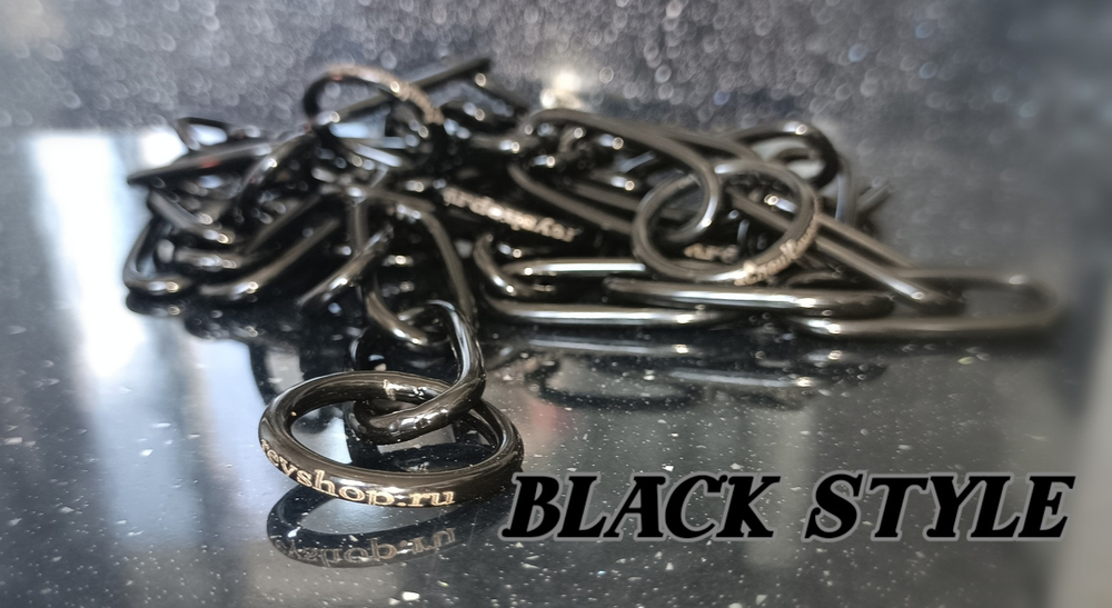 Цепь рывковая чернëная  нержавеющая сталь (Black style)
