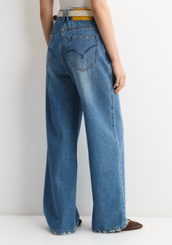 Джинсы М7 с брелоком синий