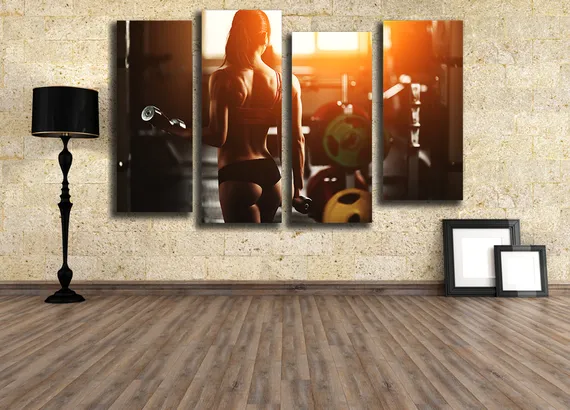 Модульная картина "В фитнес клубе"