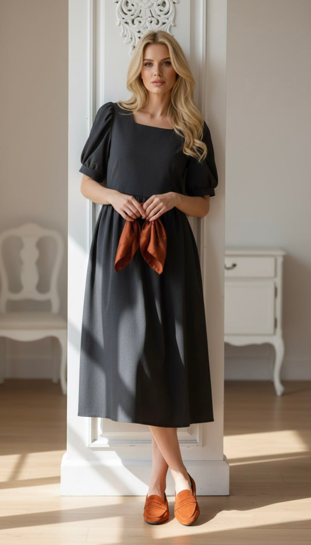 Безмятежное платье цвета графит