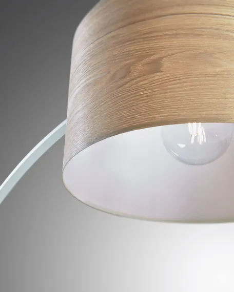 Торшер Juhe 210 см с отделкой из ясеня и мрамора