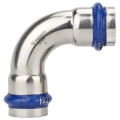 Угольник VARMEGA 90гр. двухраструбный Inox Press 28x28