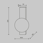 Настенный светильник Maytoni Lunella MOD470WL-01BS