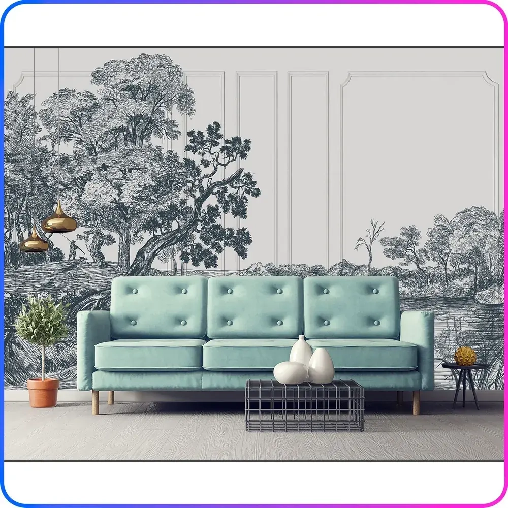 Фотообои на стену Деревья 400х270 см Luxury Walls AM38704B
