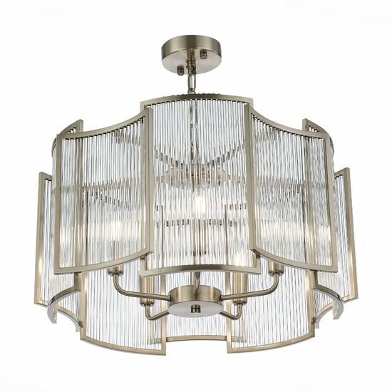 SL1234.103.05 Люстра подвесная ST-Luce Никель/Прозрачный, Никель E14 5*60W COSENZA