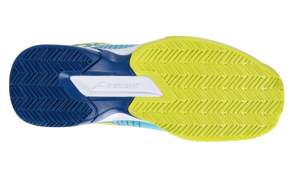 Детские кросовки для Padel Babolat Jet Premura JR - green/sulphur spring