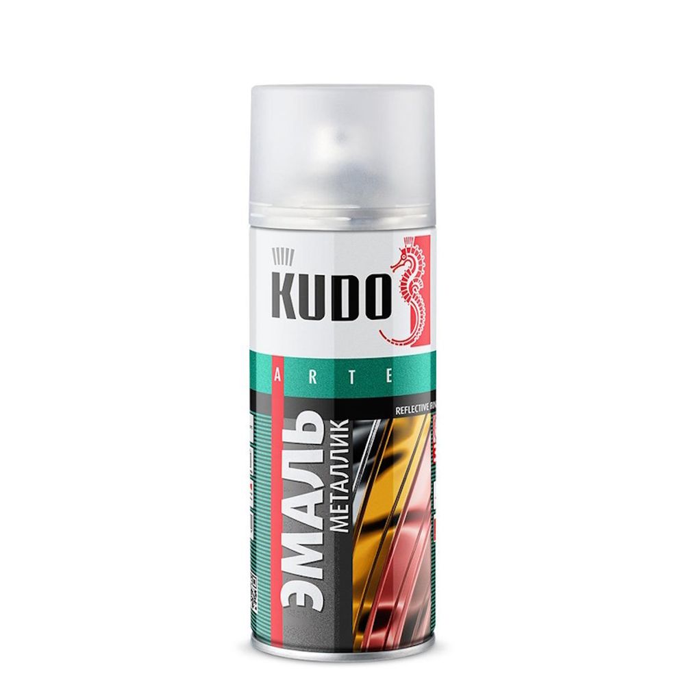 Эмаль аэроз. KUDO  акрил.  металлик  золото &#39;&#39;Silver Grain Finish&#39;&#39;  520мл