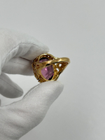 Кольцо с фиолетовым кристаллом