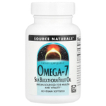 Source Naturals, Omega-7, Масло плодов облепихи, 60 вегетарианских мягких таблеток
