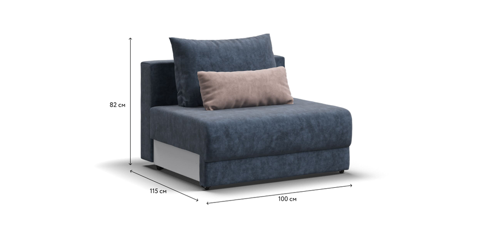 Ричмонд Модуль спальное место Велюр Роял синий