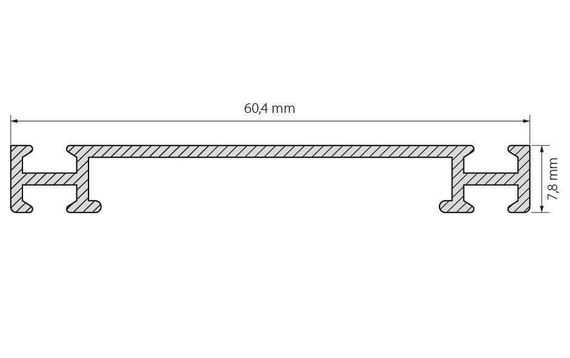 Профиль Arlight PHS-3X-Base-H7.8-2000 Anod 019870