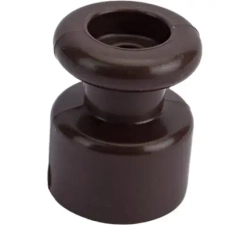 Изолятор для декоративного расположения витых проводов D 19,5 мм, H 24,5 мм "РЕТРО", 10шт, шоколад