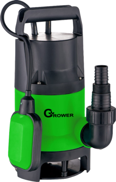 Насос погружной дренажный GROWER DP-900 900Вт, 14000л,ч, подъем 9м, глубина 7м (4)