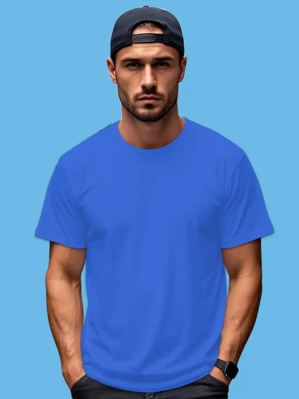 Футболка Взрослая.Премиум однотонная.1 шт