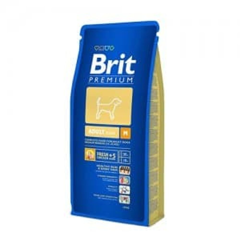 Brit Premium Dog Adult M 15кг (д/средних пород от 1-7 лет) сухой д/собак
