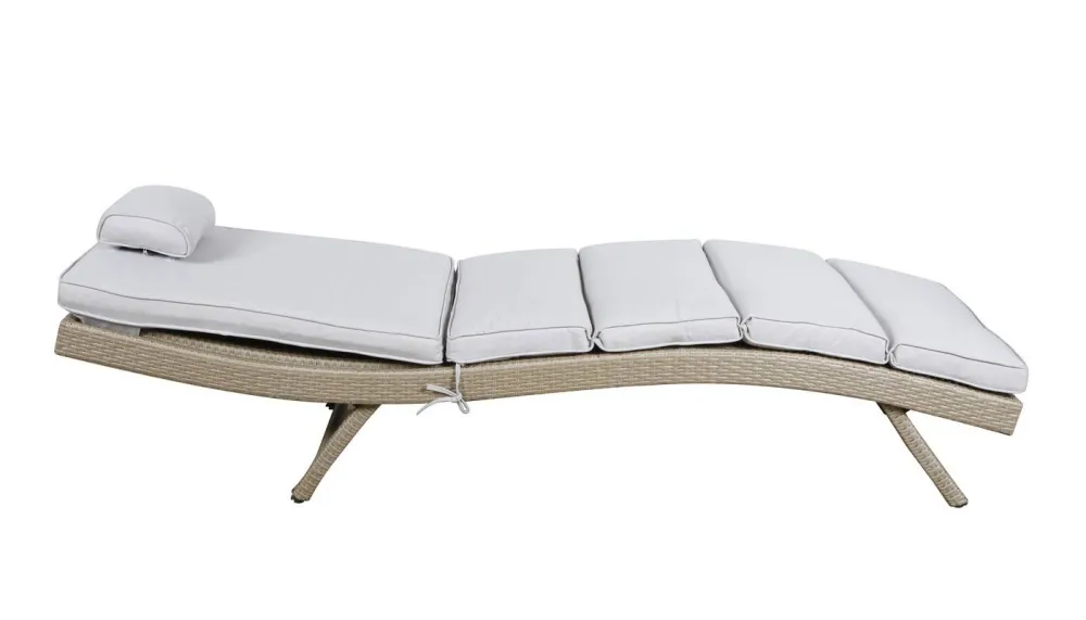 "Лиссабон" шезлонг из искусственного ротанга, цвет соломенный