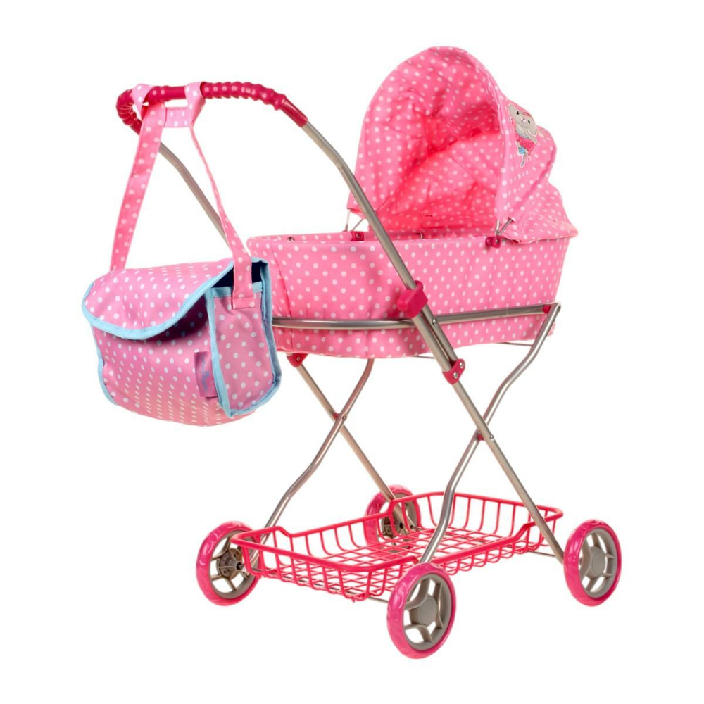 Коляска люлька "Зайка" 63*35*71см, белая коробка