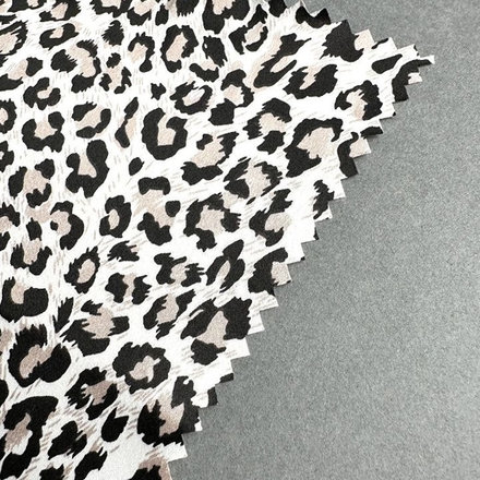 Атлас-стрейч, светлый леопард