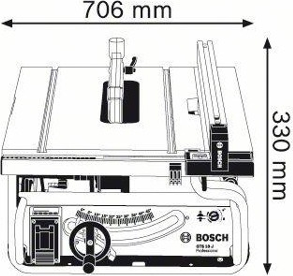 Станок циркулярный BOSCH GTS 10 J 0601B30500