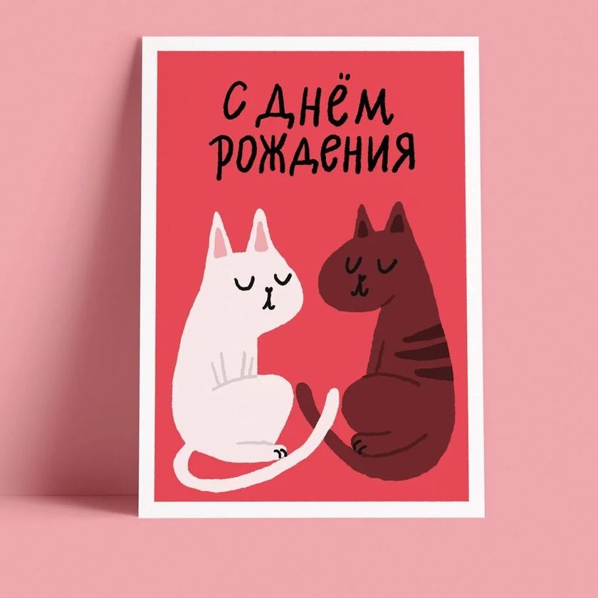Открытка – Кошачий день рождения