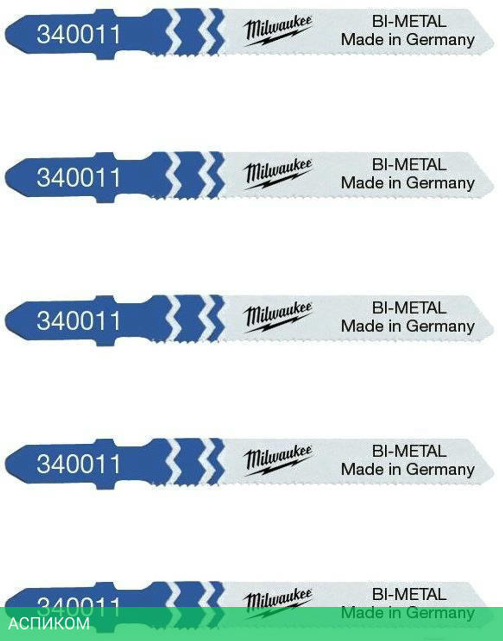 Пильное полотно для лобзика Milwaukee T118AF 55мм 5шт (4932340011)
