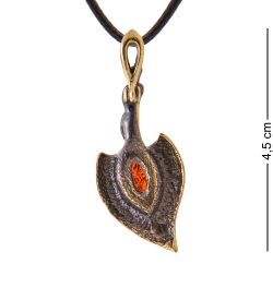 AM-3408 Подвеска «Цветок Женское счастье» (латунь, янтарь)