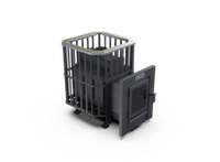 Банная печь Душа- 15 Сетка Высечка стекло