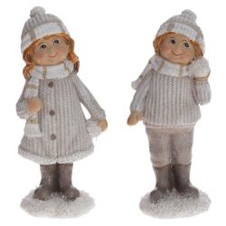 GAEM Фигурка декоративная "Мальчик/Девочка", L6 W4 H12,5 см, 2в.