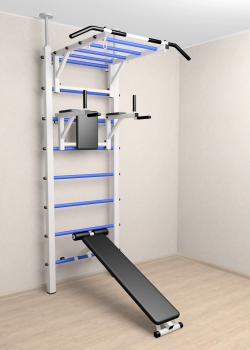 Шведская стенка Sv Sport враспор (Турник рукоход/Брусья/Скамья)