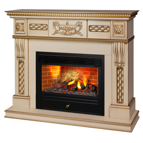 Каминокомплект Real Flame Corsica Lux 25,5/26 WT с очагом 3D Novara