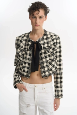 Жакет с цепями в клетку